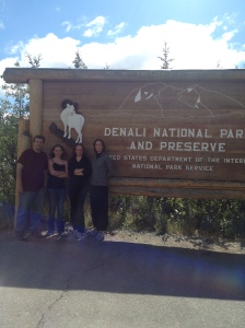 Entrance sign to Denali National Park